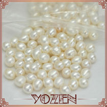 white rice 9-10mm freshwater loose natural pearl bead hyderabad pearl