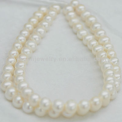 white 15 inches 10-11mm near round freshwater pearls