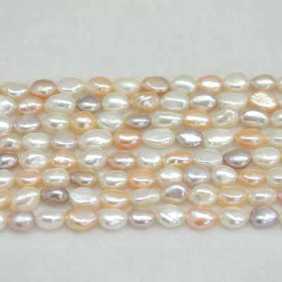 Multicolor 15 inches 11-12mm nugget freshwater pearl strand