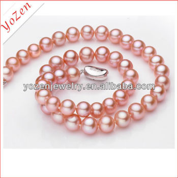 Crochet Bohemian Pink Freshwater pearl necklace