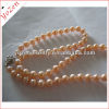 Crochet Bohemian Pink Freshwater pearl necklace