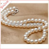 Heart clasp wholesale white color freshwater pearl necklace