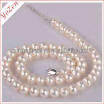Crochet Bohemian white Freshwater pearl necklace