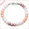 New design multicolor crystal,shell,freshwater pearl charm bracelet