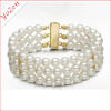 Bronze Pearl Crystal Wedding New Gold pearl bracelet