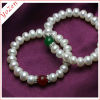 New design Coffee belt with white rice freshwater pearl bracelet