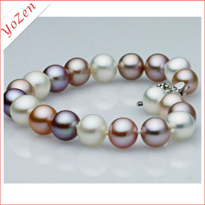 Charming multicolor freshwater pearl bracelet 2013