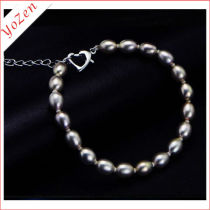 Fashion silver rice pearl freshwater pearl bracelet