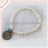 Tophus and white color rice shape freshwater pearl bracelet