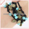 Blue tophus and Korea velvet bead bracelet