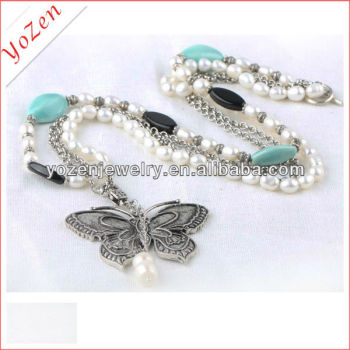 Stone new fashion freshwater pearl necklace