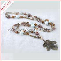 Crystal, stone fashion freshwater pearl necklace