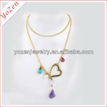 White and claret teardrop shape freshwater pearl fashion necklace