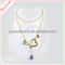 White and claret teardrop shape freshwater pearl fashion necklace