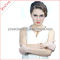 Fashion long white crystal and freshwater pearl sweater necklace jewelry set