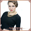 Fashion long crystal and freshwater pearl sweater necklace jewelry set