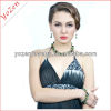 Green color keshi freshwater pearl necklace set
