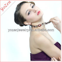 Charming style with many stone grey freshwater pearl necklace