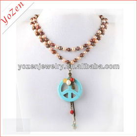 Multicolor and Korea velvet and freshwater pearl necklace designs