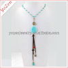 Turquoise and coral long necklace designs