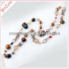 irregular shape frshwater pearl and stone pearl necklace designs