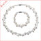 New design bridal freshwater pearl silver jewelry set