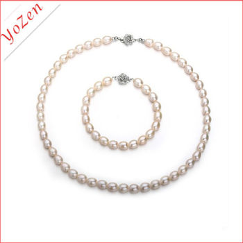 Fashionable design bridal freshwater pearl jewelry set