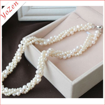 Fashion design white color freshwater pearl jewelry set