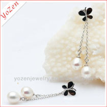 8-9mm fashion design round pearl earring butterfly shape