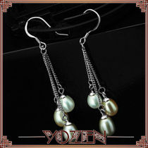 925 silver hook freshwater pearl earring