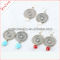 Charming rice or near round shape freshwater pearl earring