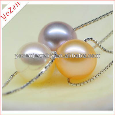 Nature multi-color freshwater pearl pendant