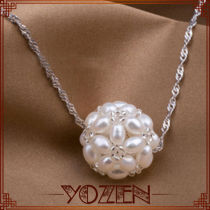 Elegant Wholesale rice pearl ball pendants charms