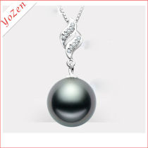 Elegant Wholesale black round pearl pendant designs