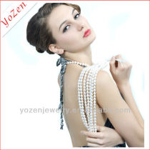 white color rice freshwater pearl strands