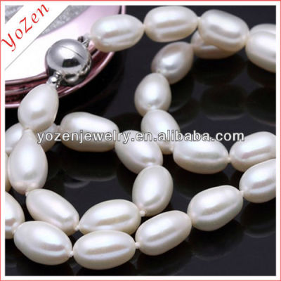 Beautiful Rice shape Freshwater Pearl Beads Necklace