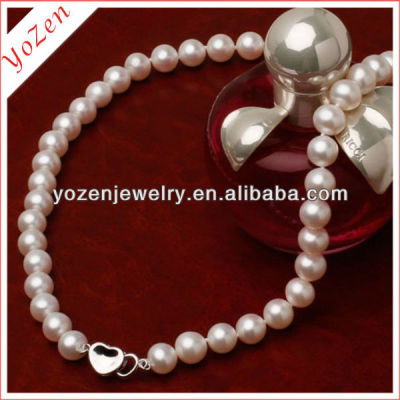 Beautiful pink near round Freshwater Pearl Beads Necklace