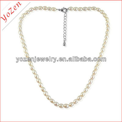 Rice shape Freshwater Pearl Beads Necklace