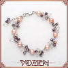 BYZ181 Classical style white freshwater pearl fashion zipper bracelet