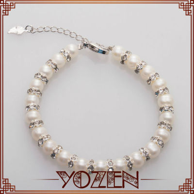 Classical style white freshwater pearl fashion bracelet vners
