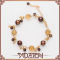 Vintage crystal coffee and white freshwater pearl fashion bracelets bangles