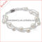 Elegant white rice freshwater pearl friendship bracelet