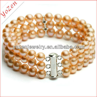 Elegant yellow freshwater pearl friendship bracelet