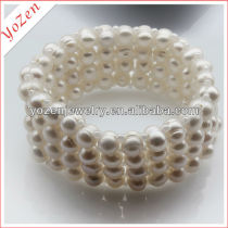Beautiful white freshwater pearl friendship bracelet