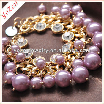 Beautiful pink freshwater pearl friendship bracelet