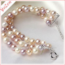 2013 lastest design multicolor freshwater pearl bracelet