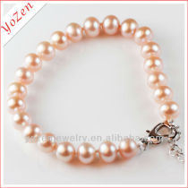 2013 lastest design pink freshwater pearl bracelet
