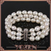 Charming white freshwater pearl lace pearl bracelets