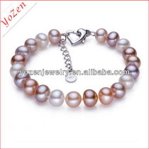 Lovely white freshwater pearl bead bracelet