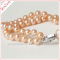 2013 lastest design pink double rows freshwater pearl bracelet